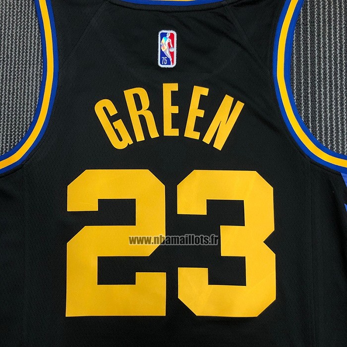 Maillot Golden State Warriors Draymond Green NO 23 Ville 2021-22 Noir
